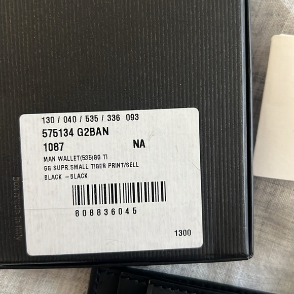 🆕💯% Auth Gucci GG Supreme Canvas Card Case NWT Black Tiger 🐅 - Picture 6 of 6